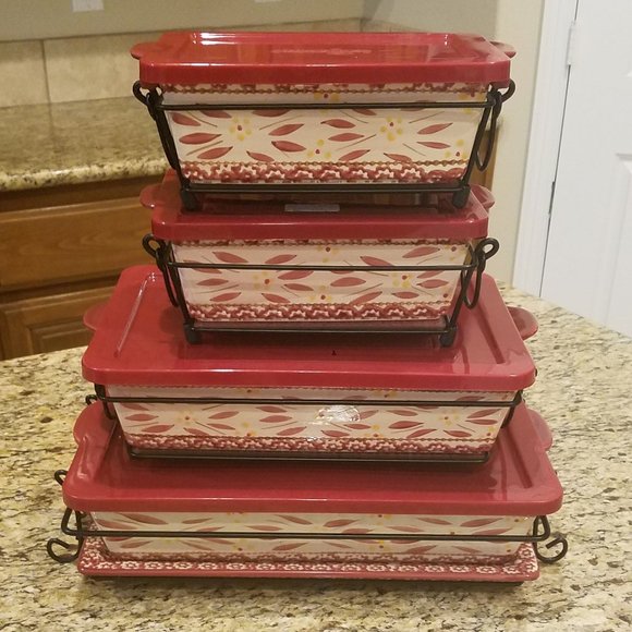 Old World Cranberry Temp-Tations 4 Qt. or 9 x 13 Size Bakeware - Picture 6 of 8